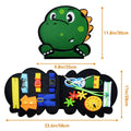 Dimensions of the toy called Montessori Dino Busy Board by Montessori Generation.