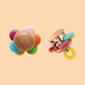 Colorful drum rattle from the Montessori Rattle Kit set.