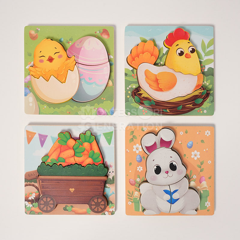 Montessori Easter Puzzles (4 Pack)