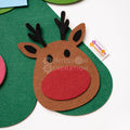 Reindeer ornament attached to the Montessori Christmas Tree. 