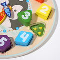 Close up of the Montessori Generation's Penguin's Clock 2.0 designed for children's learning.