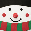 Close up of the face of the Montessori Snowman