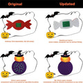 Changes made on the Montessori Halloween felt Pumpkin regarding the velcro on the toy and on the ornaments.