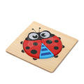 Ladybug wooden puzzle designed to help toddlers develop problem solving skills.