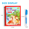 Dimensions of the watercolor book and the pen that are part of the Montessori Magic Reusable Book set.