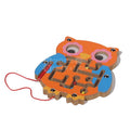 Owl variant of the Montessori toy called Montessori Magnetic Maze.