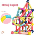 The complex construction of the Montessori Magnetic Set showcases the strength of the magnets in this educational toy.