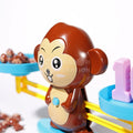 Close-up of the monkey's scale a part of the Montessori Monkey's Math toy.
