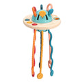 Montessori Silicone Pulling Toy made from soft materials so it helps with teething.