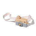 Grey Montessori Wooden Camera designed to boost children's imagination and creativity.
