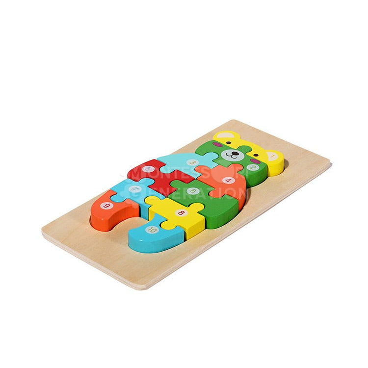 Montessori Wooden Toddler Puzzle Toy for Age 3 4 5  