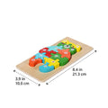 The dimensions of the Montessori Wooden Puzzle (4 pack) made for toddlers.