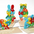 All four versions of Montessori Wooden Puzzles by Montessori Generation